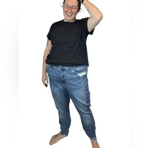 Judy Blue Skinny-Fit Frayed-Ankle High-Rise Jeans |20W